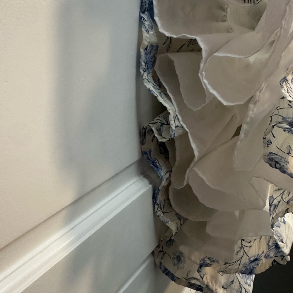 Floral Blue and White Dress - Picture 10 of 12